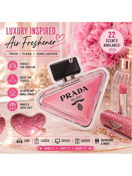 Unbranded Accessories - Luxury Inspired Pink Perfume Bottle Air Freshener Freshie Car Closet Office